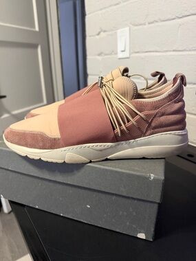 Men's Athletic Slip-On Sneakers in Blush Pink
